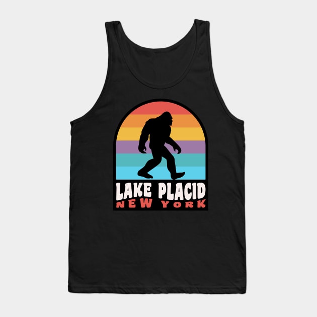 Lake Placid NY Bigfoot Sasquatch Adirondack Mountains Tank Top by PodDesignShop